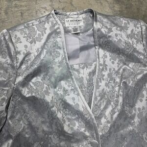 St Anthony Evening Women's 30W Silver Floral Brocade Jacket & Dress Set